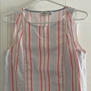 Vineyard Vines Women's Striped Blouse - Pink Blue White